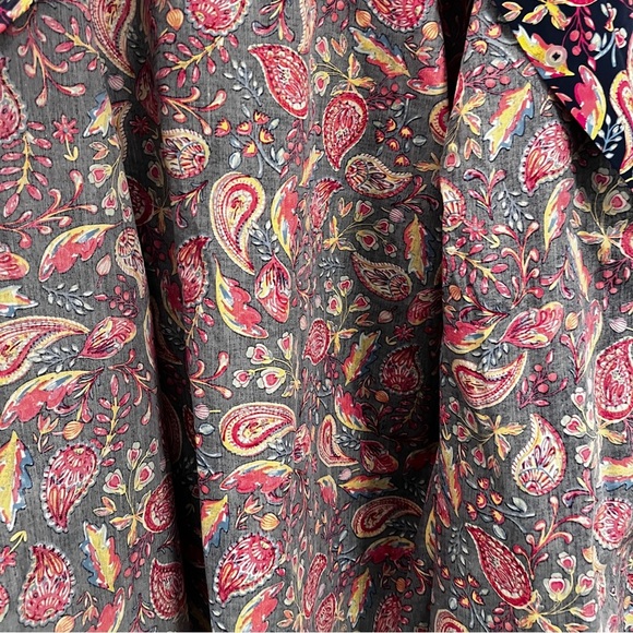 Talbot's Paisley Print Button Down Shirt 2X - Picture 5 of 13